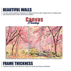 Cherry Blossom Tree Premium Wall Painting Set of Five Pieces DECORMANTRA