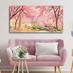 Cherry Blossom Tree Premium Wall Painting DECORMANTRA