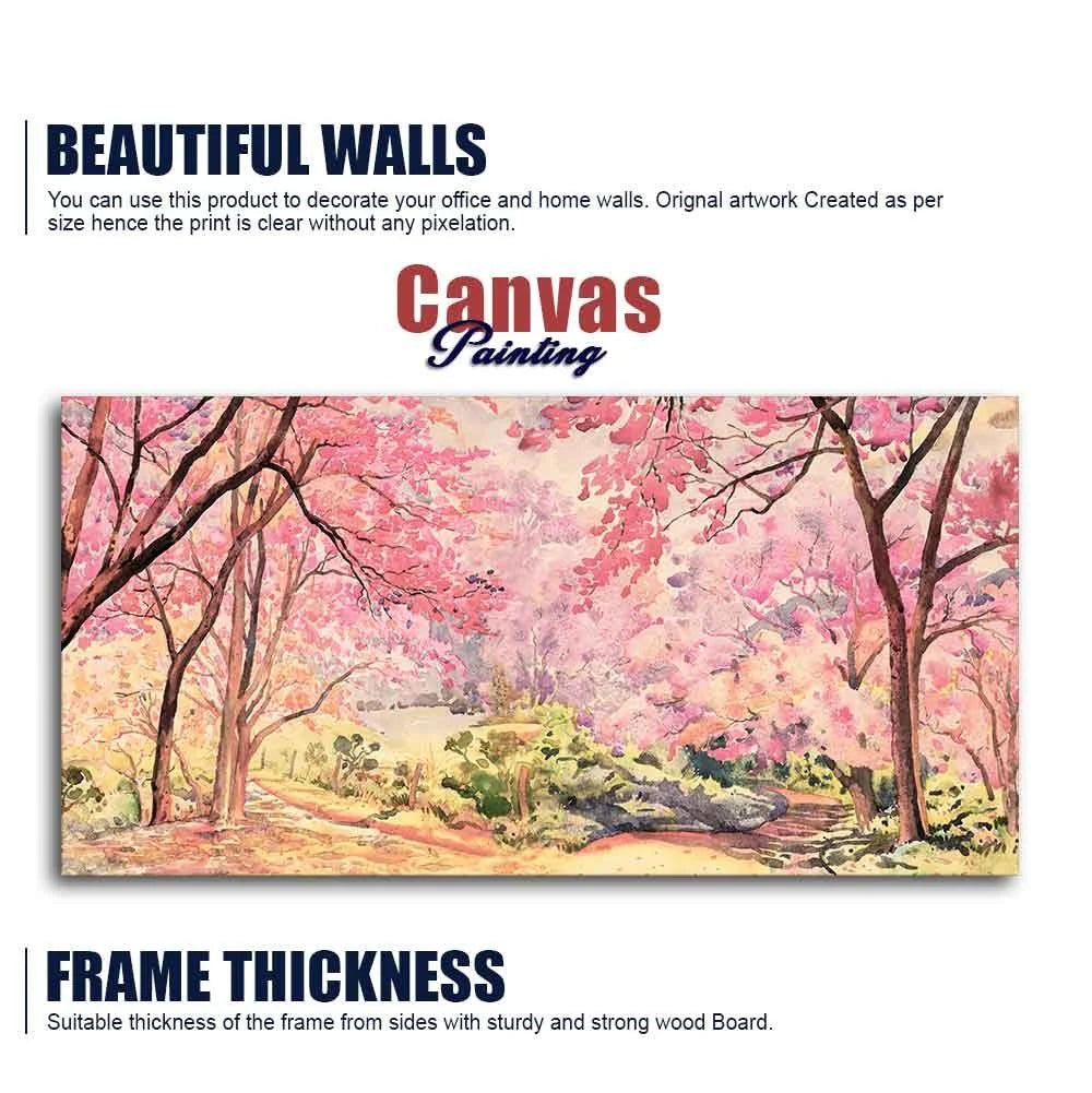 Cherry Blossom Tree Premium Wall Painting DECORMANTRA