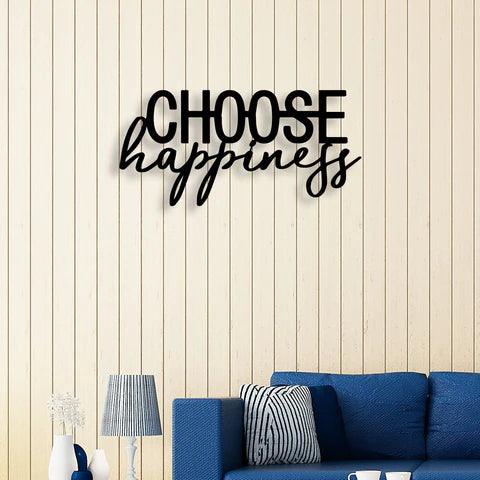 Choose Happiness Metal Wall Art - Decor Mantra 