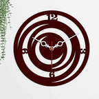 Circle Loops Shape Designer Wooden Wall Clock - Decor Mantra 