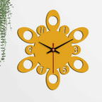 Circular Pattern Designer Wooden Wall Clock - Decor Mantra 