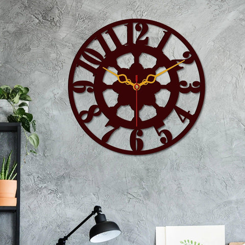 Classic Style Wooden Wall Clock - Decor Mantra 