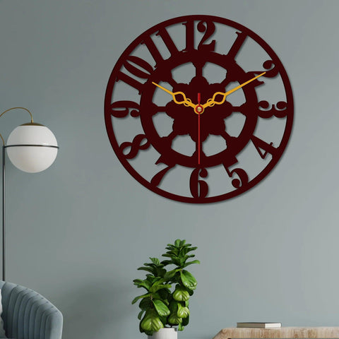 Classic Style Wooden Wall Clock - Decor Mantra 