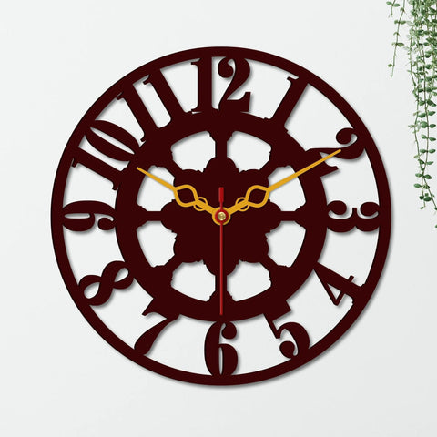 Classic Style Wooden Wall Clock - Decor Mantra 