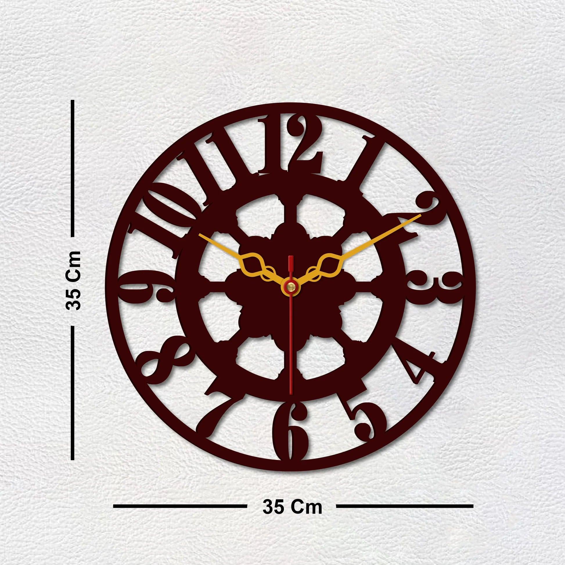 Classic Style Wooden Wall Clock - Decor Mantra 