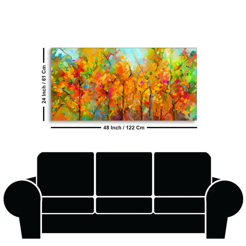 Colorful Abstract Art of Trees Canvas Wall Painting