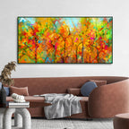 Colorful Abstract Art of Trees Canvas Wall Painting DECORMANTRA