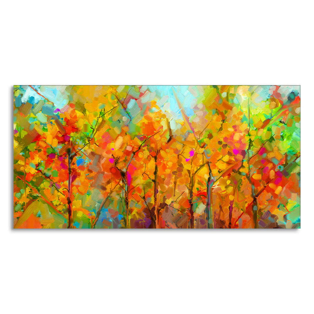 Colorful Abstract Art of Trees Canvas Wall Painting DECORMANTRA