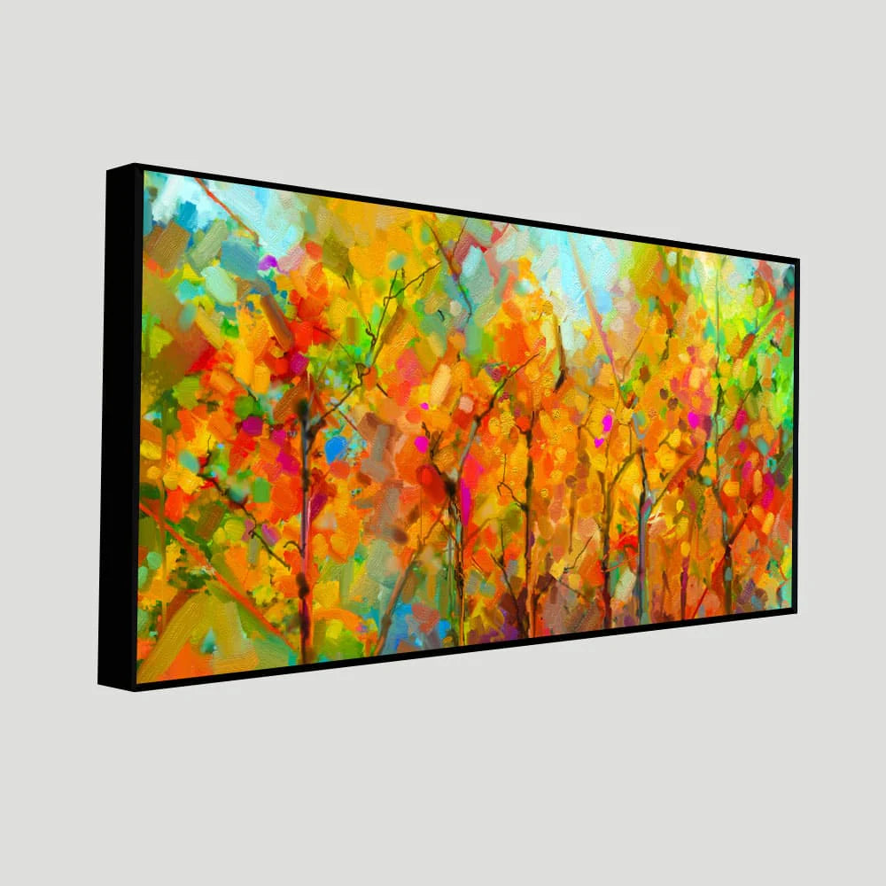 Colorful Abstract Art of Trees Canvas Wall Painting DECORMANTRA