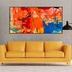 Colorful Abstract Floating Frame Wall Painting Decor Mantra