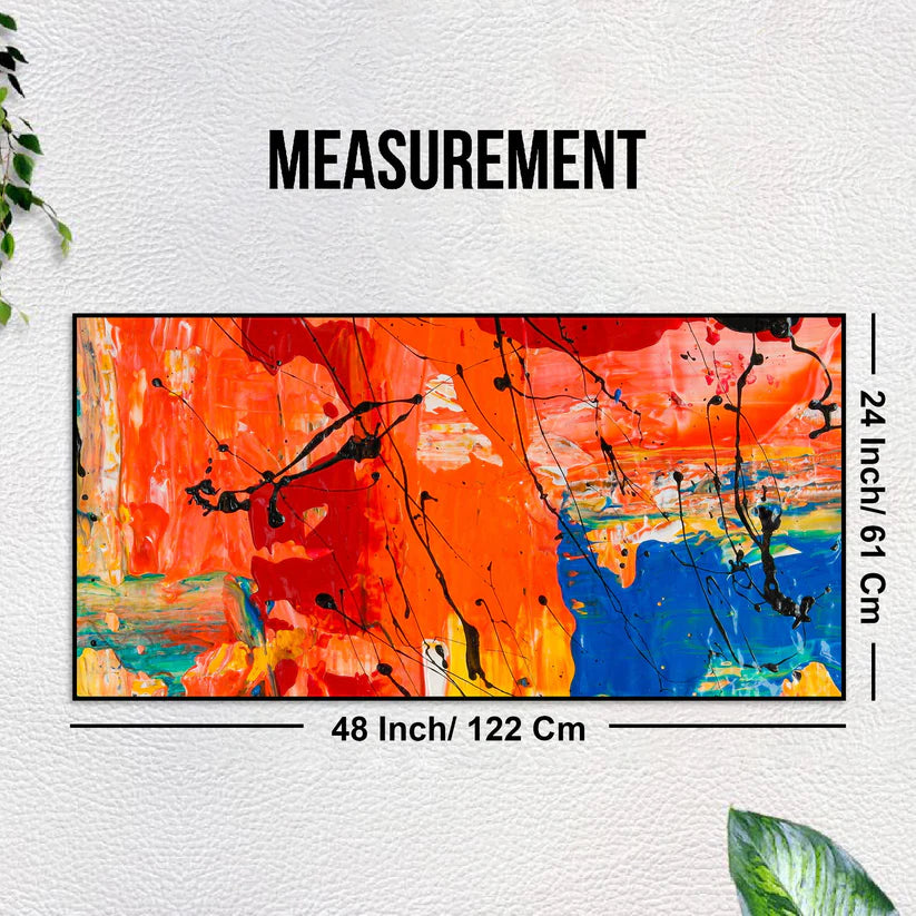Colorful Abstract Floating Frame Wall Painting Decor Mantra