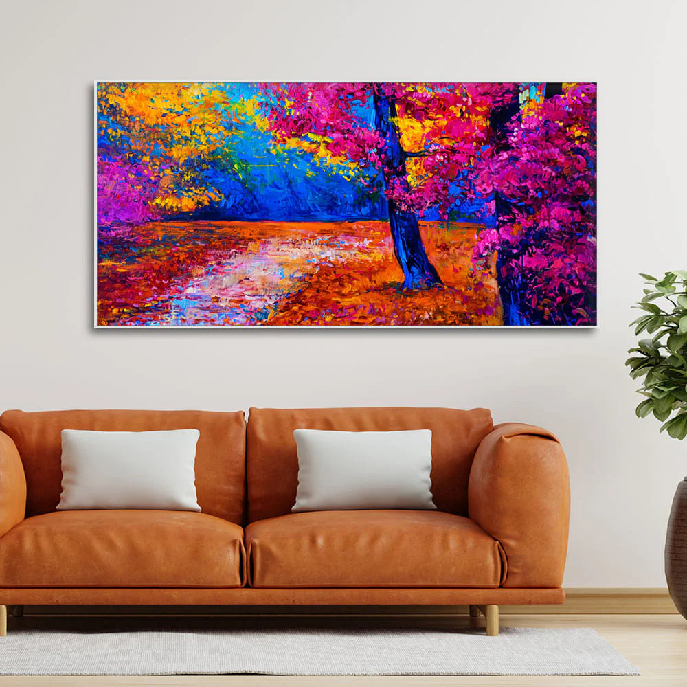Colorful Autumn Trees Canvas Wall Painting DECORMANTRA