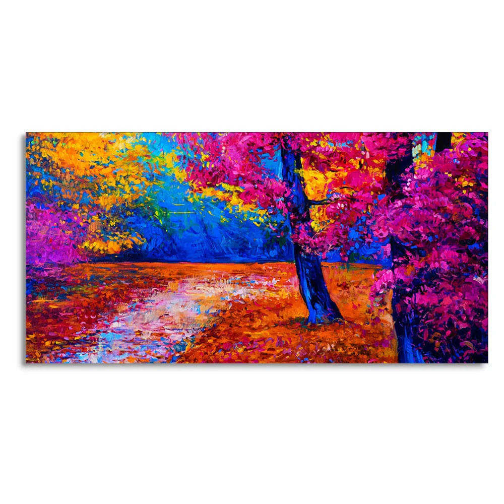 Colorful Autumn Trees Canvas Wall Painting DECORMANTRA