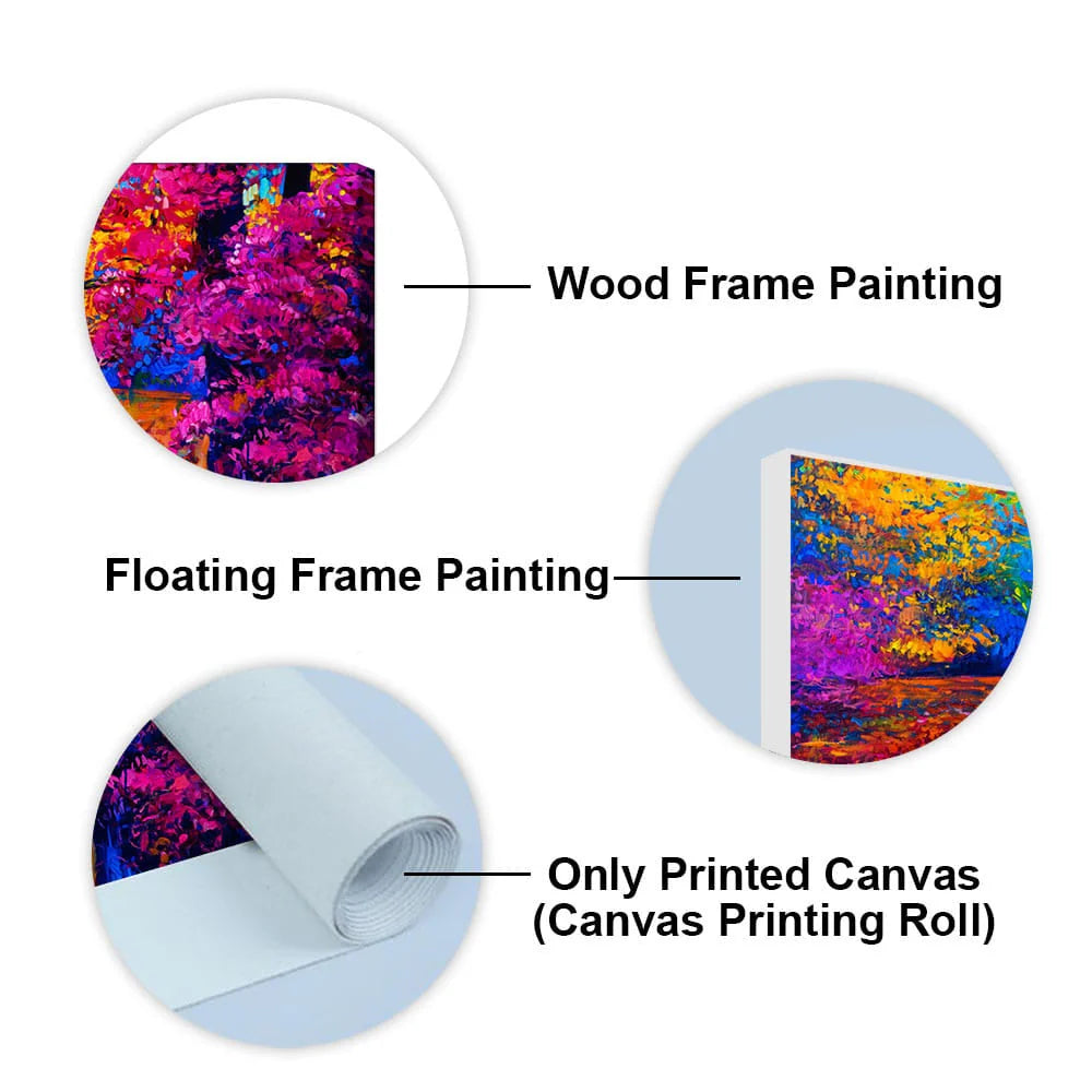 Colorful Autumn Trees Canvas Wall Painting DECORMANTRA