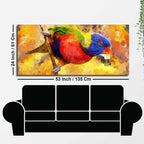 Colorful Parrot Abstract Art Canvas wall Painting Decor Mantra