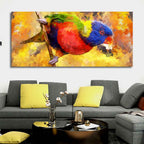 Colorful Parrot Abstract Art Canvas wall Painting Decor Mantra
