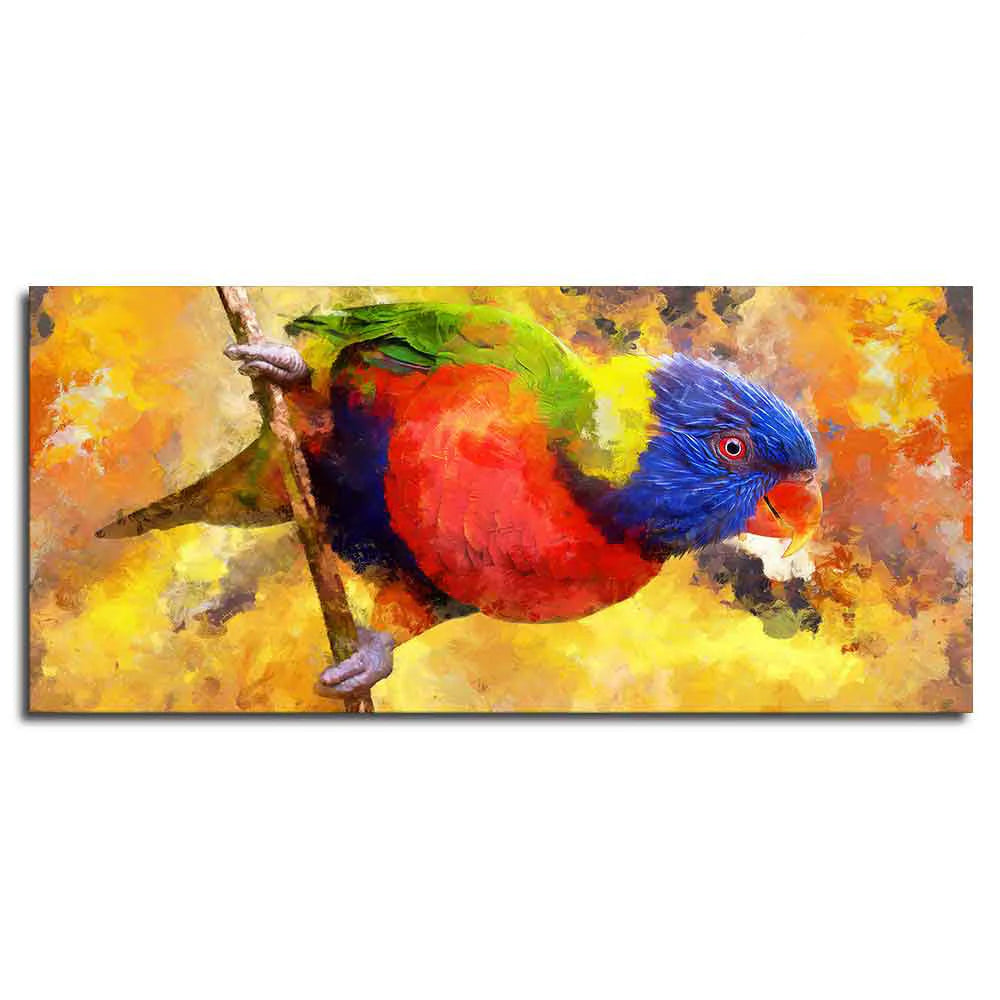 Colorful Parrot Abstract Art Canvas wall Painting Decor Mantra