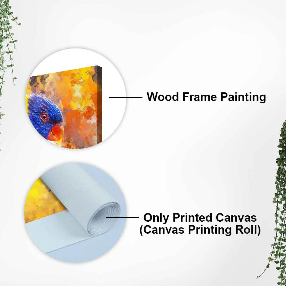 Colorful Parrot Abstract Art Canvas wall Painting Decor Mantra