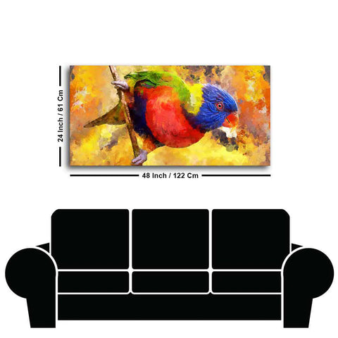 Colorful Parrot Abstract Art Wall Painting