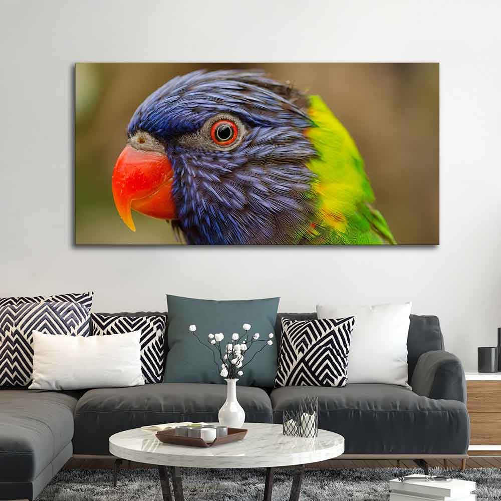 Colorful Parrot Premium Wall Painting DECORMANTRA