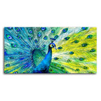 Colorful Peacock Canvas Wall Painting Decor Mantra