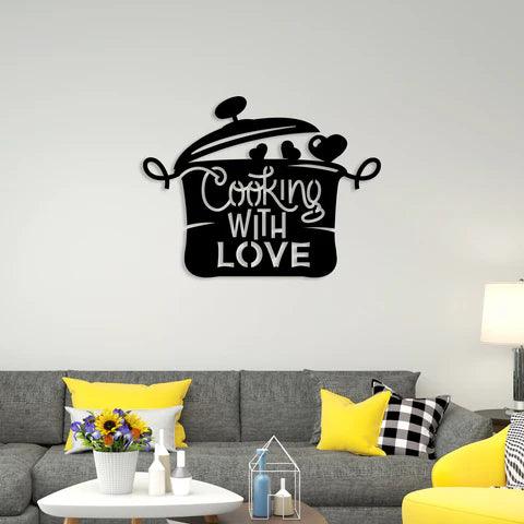 Cooking With Love Metal Wall Art - Decor Mantra 