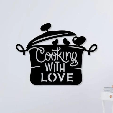 Cooking With Love Metal Wall Art - Decor Mantra 