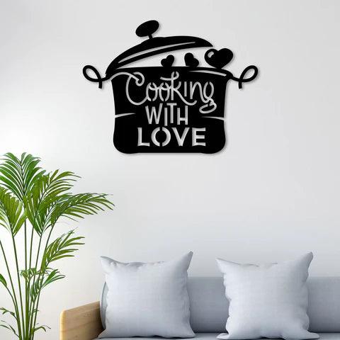 Cooking With Love Metal Wall Art - Decor Mantra 