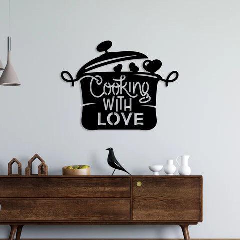 Cooking With Love Metal Wall Art - Decor Mantra 
