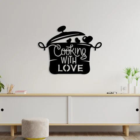 Cooking With Love Metal Wall Art - Decor Mantra 