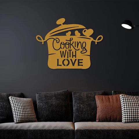 Cooking With Love Metal Wall Art - Decor Mantra 