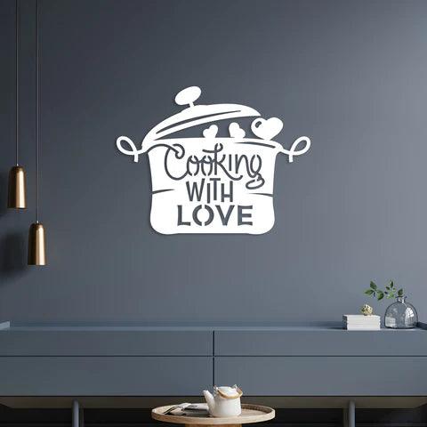 Cooking With Love Metal Wall Art - Decor Mantra 