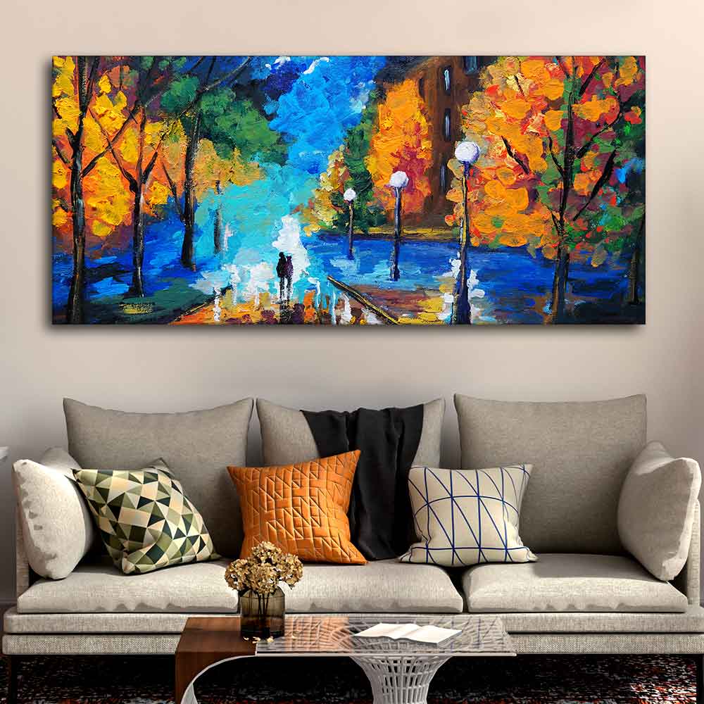 Couple Dating Tonight Premium Wall Painting DECORMANTRA