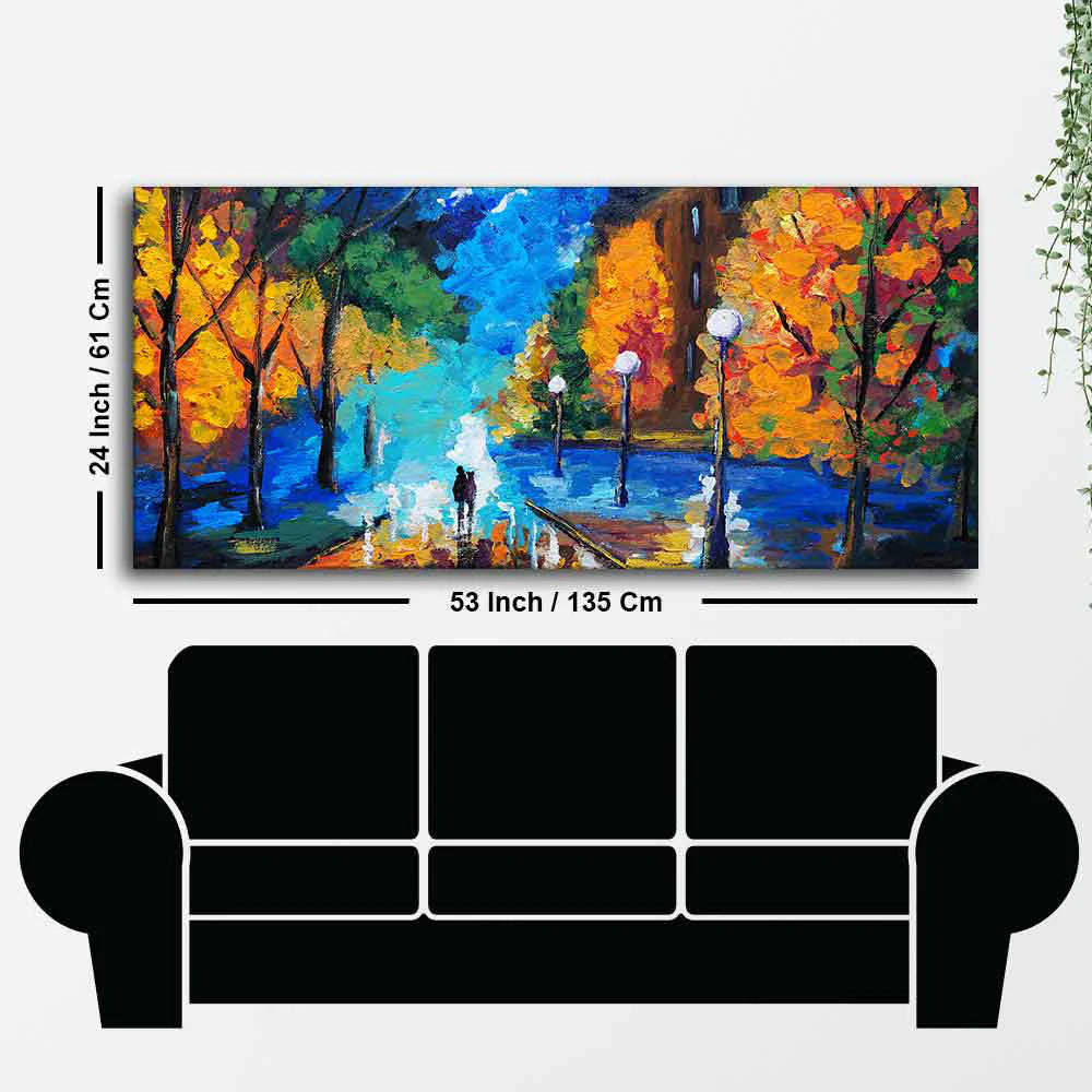 Couple Dating Tonight Premium Wall Painting DECORMANTRA