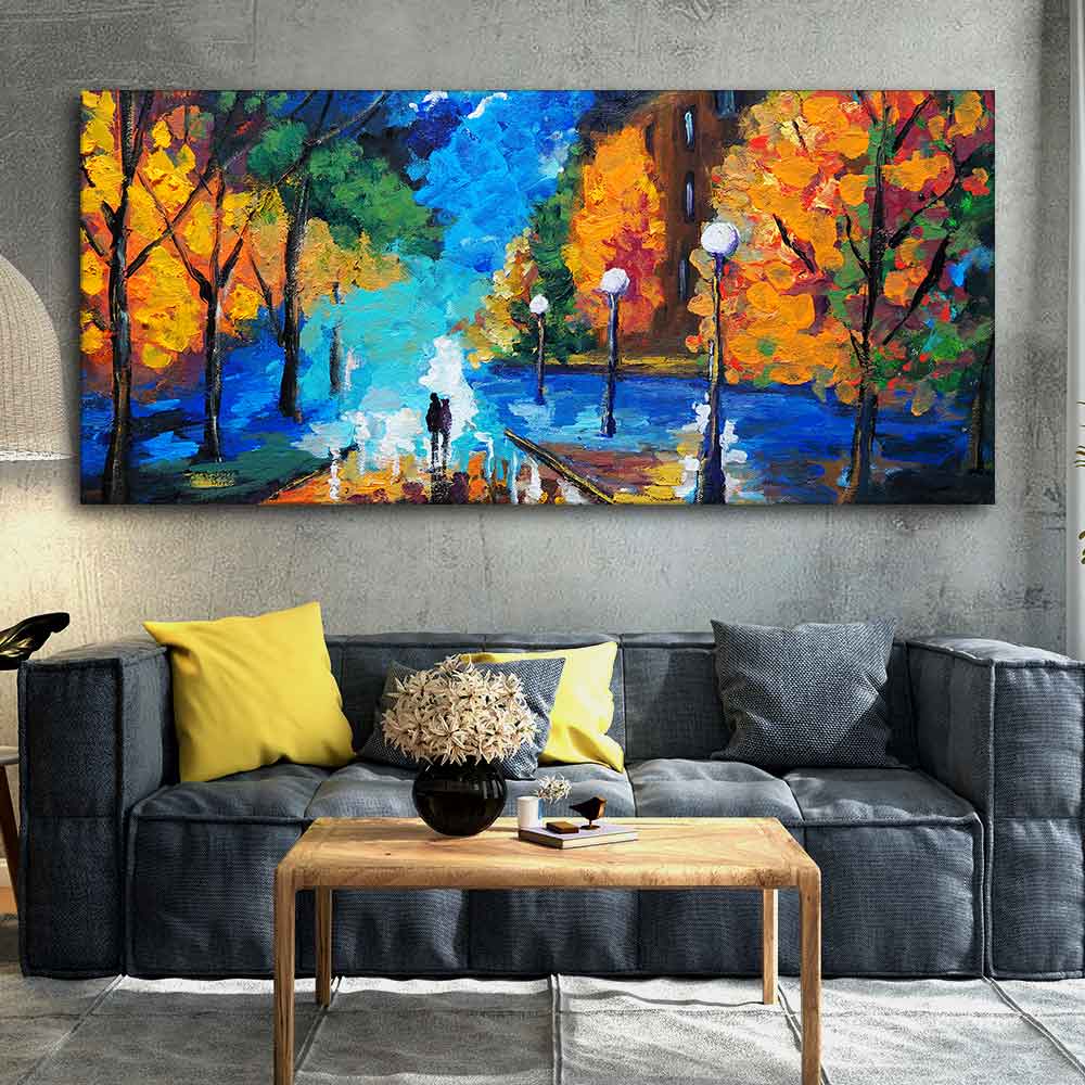 Couple Dating Tonight Premium Wall Painting DECORMANTRA