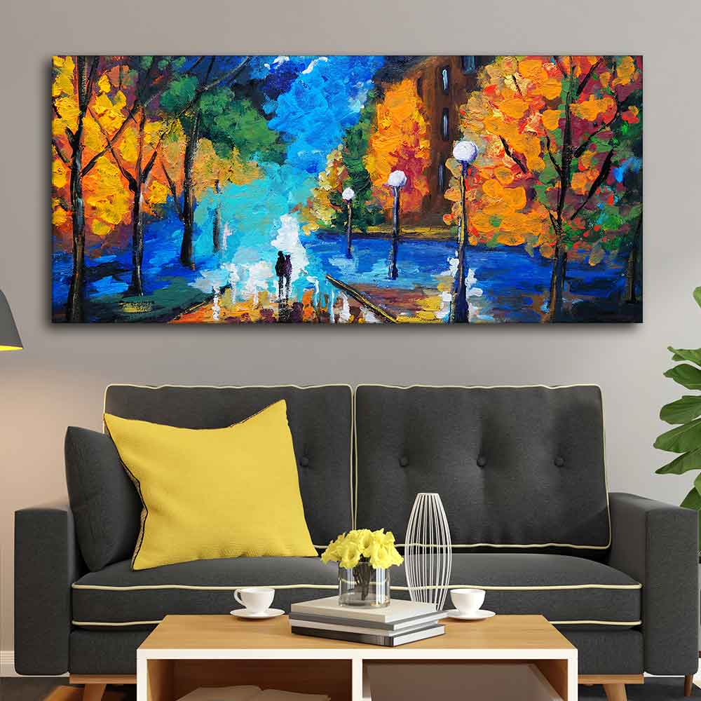 Couple Dating Tonight Premium Wall Painting DECORMANTRA