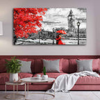 Couple in London Premium Wall Painting DECORMANTRA