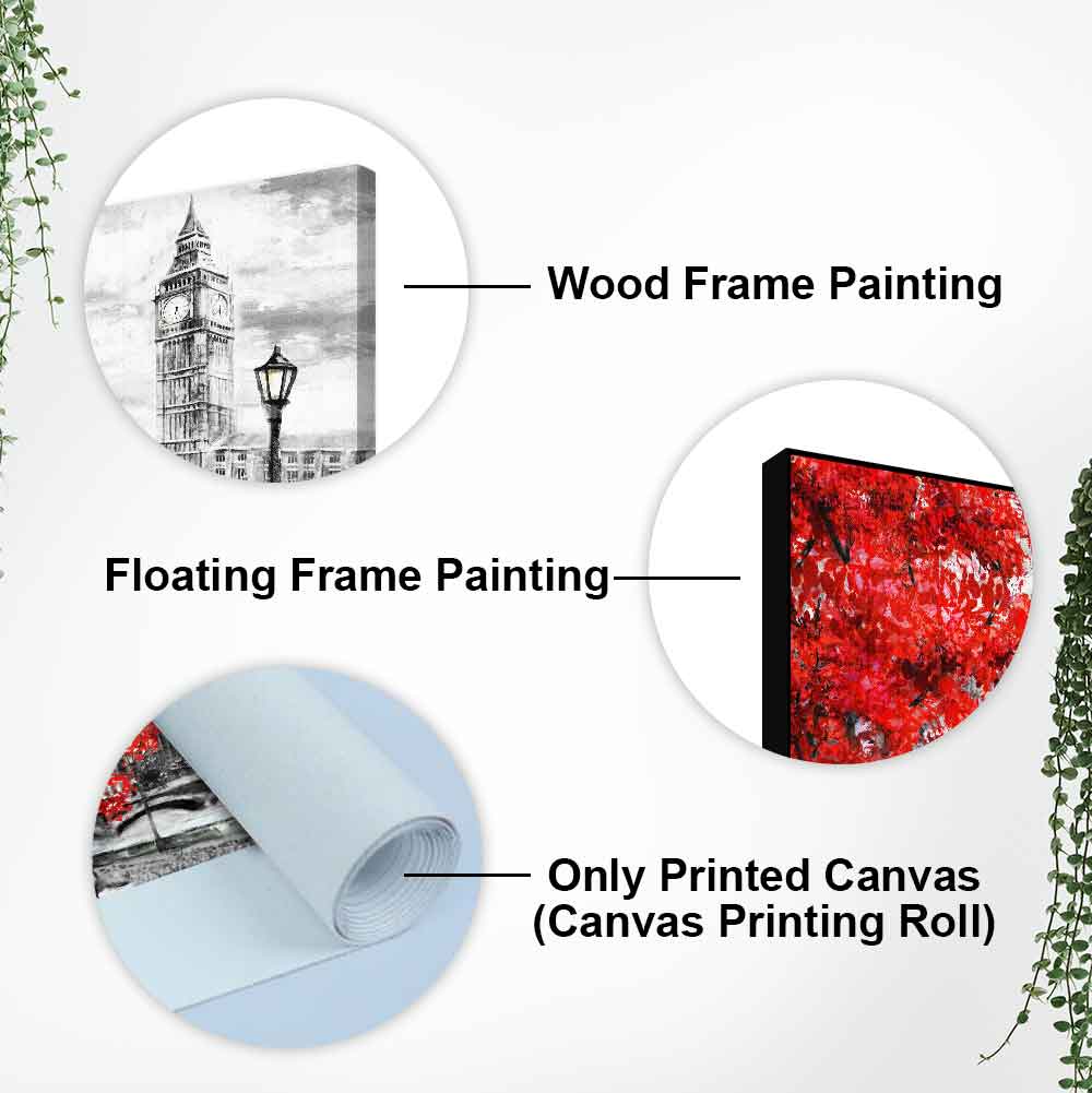 Couple in London Premium Wall Painting DECORMANTRA