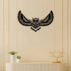 Flying Owl Metal Wall Art Decor Mantra
