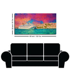 Cruise Ship at Harbour Premium Wall Painting DECORMANTRA