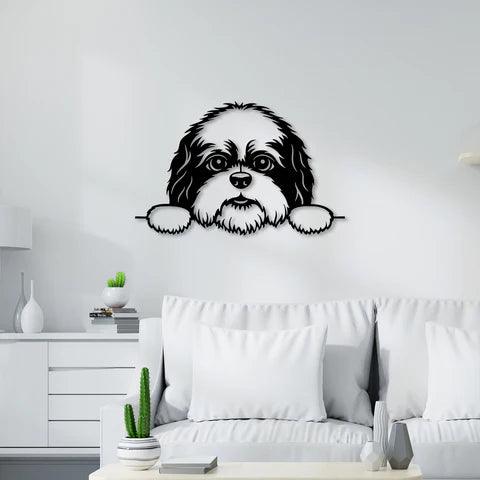 Cute Puppy Metal Wall Art - Decor Mantra 