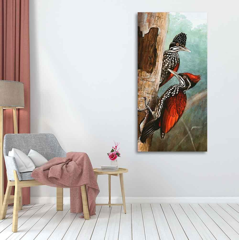 Ivory Billed Woodpecker Canvas Wall Painting For Hall - Decor Mantra 