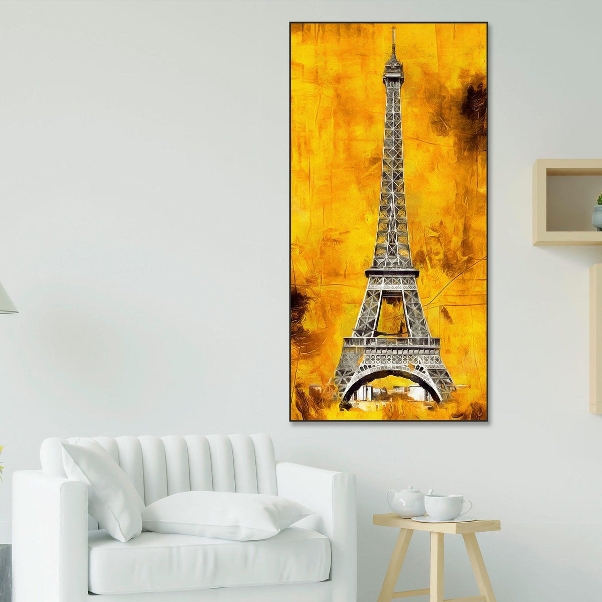 Eiffel Tower Floating Canvas Wall Painting - Decor Mantra 