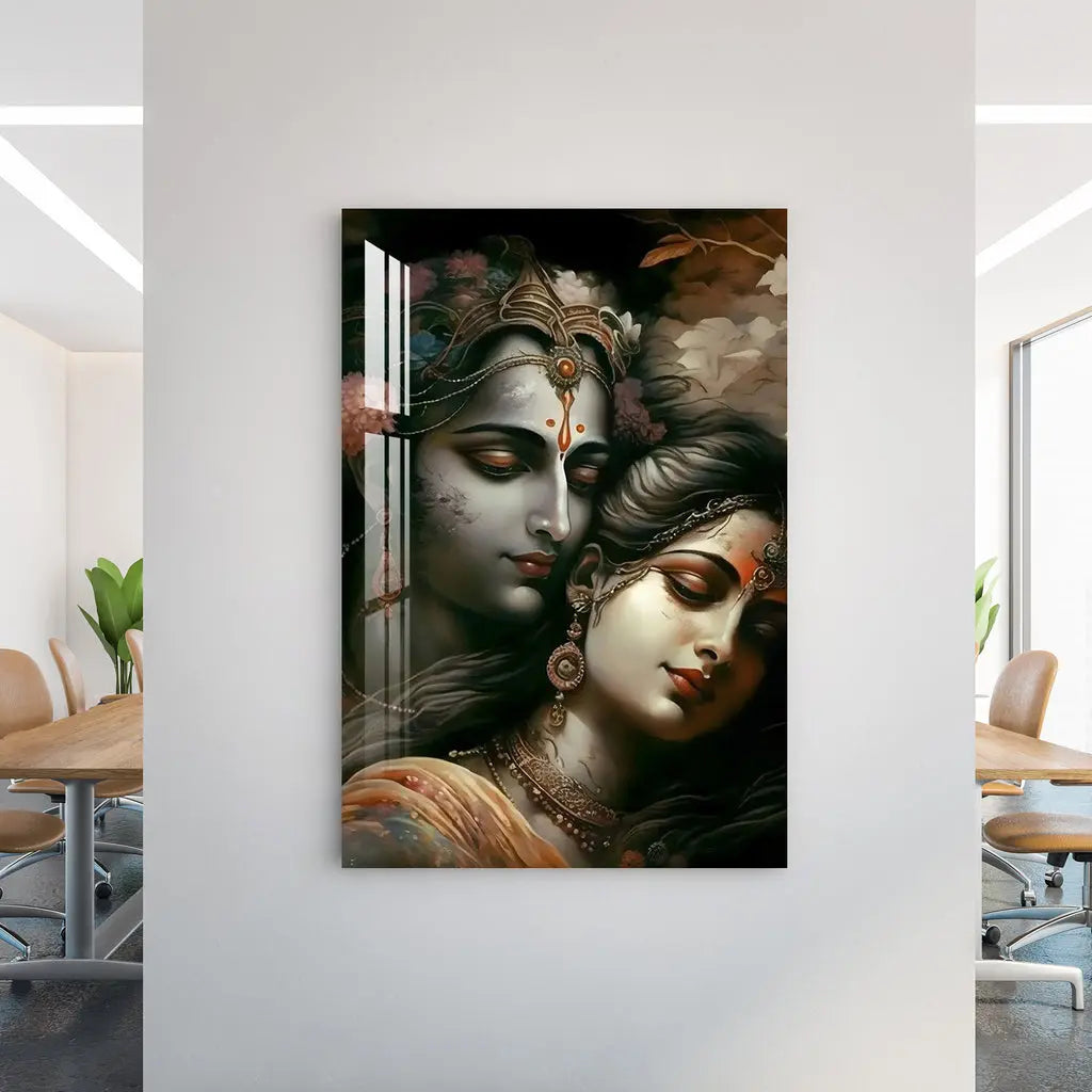 Religious Radha Krishna Acrylic Wall Art DECORMANTRA