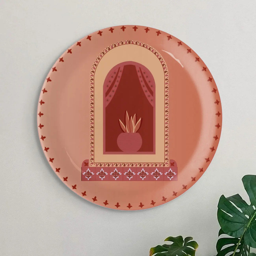 Vibrant Bohemian Art for Spaces porcelain plate - Harshita Craft