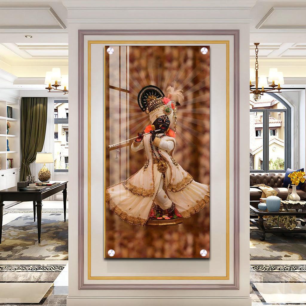 Contemporary Acrylic Wall Art Featuring Shree Murlidhar - Decor Mantra 