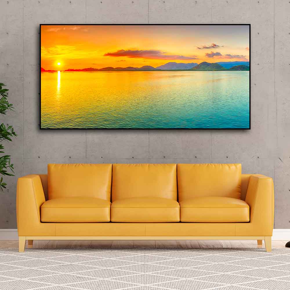 Beautiful Sunset Horizon Canvas wall Painting Decor Mantra