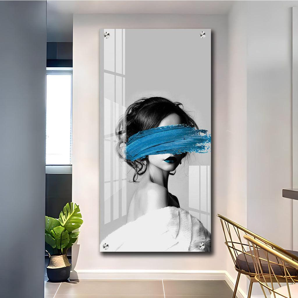 Blindfolded Fashion Vertical Wall Art in Premium Acrylic - Decor Mantra 