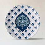 Elegant Blue and White Plate Blue Pottery Inspired plate - Harshita Craft